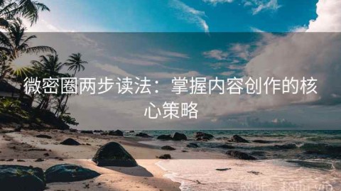 微密圈两步读法：掌握内容创作的核心策略