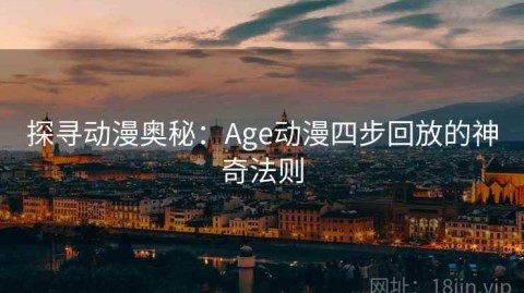 探寻动漫奥秘：Age动漫四步回放的神奇法则