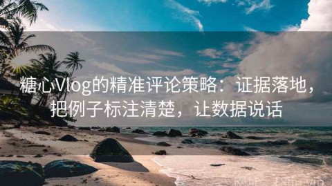 糖心Vlog的精准评论策略：证据落地，把例子标注清楚，让数据说话