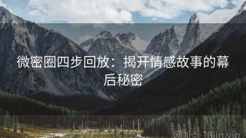 微密圈四步回放：揭开情感故事的幕后秘密