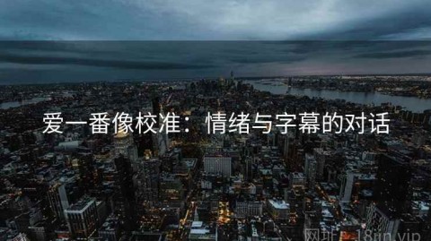 爱一番像校准：情绪与字幕的对话