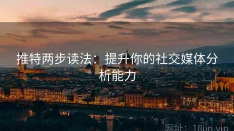 推特两步读法：提升你的社交媒体分析能力