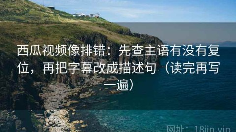 西瓜视频像排错：先查主语有没有复位，再把字幕改成描述句（读完再写一遍）