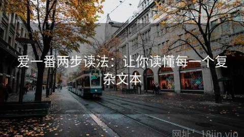爱一番两步读法：让你读懂每一个复杂文本