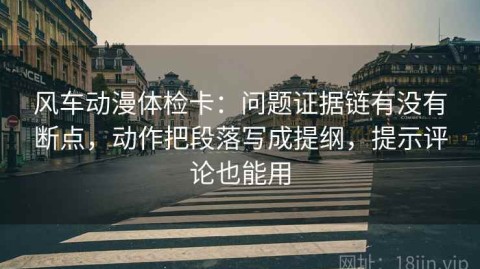 风车动漫体检卡：问题证据链有没有断点，动作把段落写成提纲，提示评论也能用