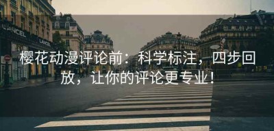 樱花动漫评论前：科学标注，四步回放，让你的评论更专业！
