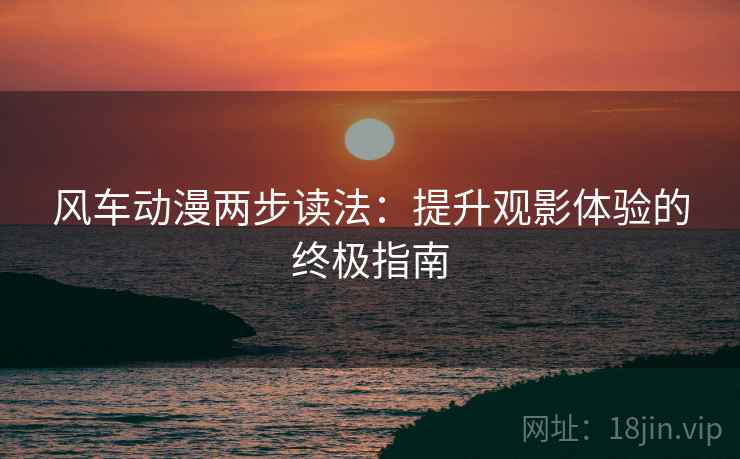 风车动漫两步读法:提升观影体验的终极指南 风车动漫两步读法:提升观影体验的终极指南