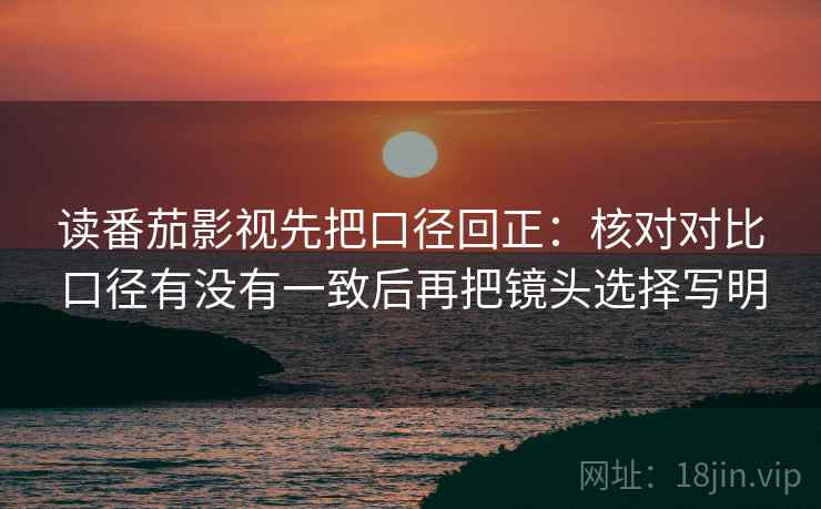 读番茄影视先把口径回正:核对对比口径有没有一致后再把镜头选择写明 读番茄影视先把口径回正:核对对比口径有没有一致后再把镜头选择写明