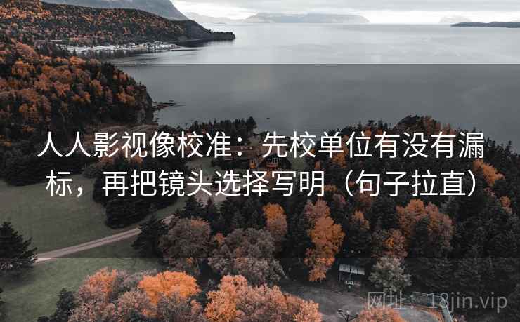 人人影视像校准：先校单位有没有漏标，再把镜头选择写明（句子拉直）